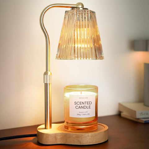 Evertrip Candle Warmer Lamp glows amber, creating a cozy, inviting atmosphere