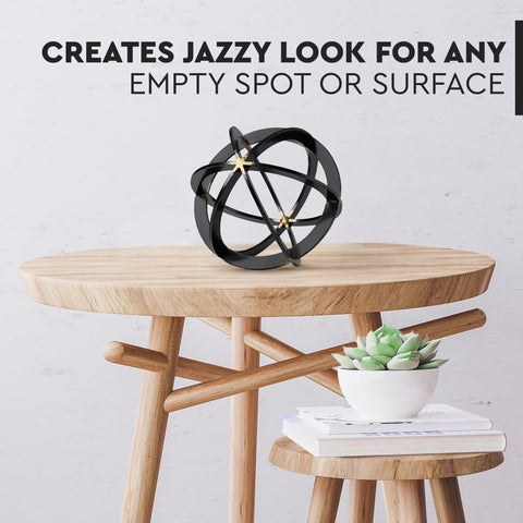 Everydecor 7-inch sphere sits with balance on shelves for subtle sophistication.