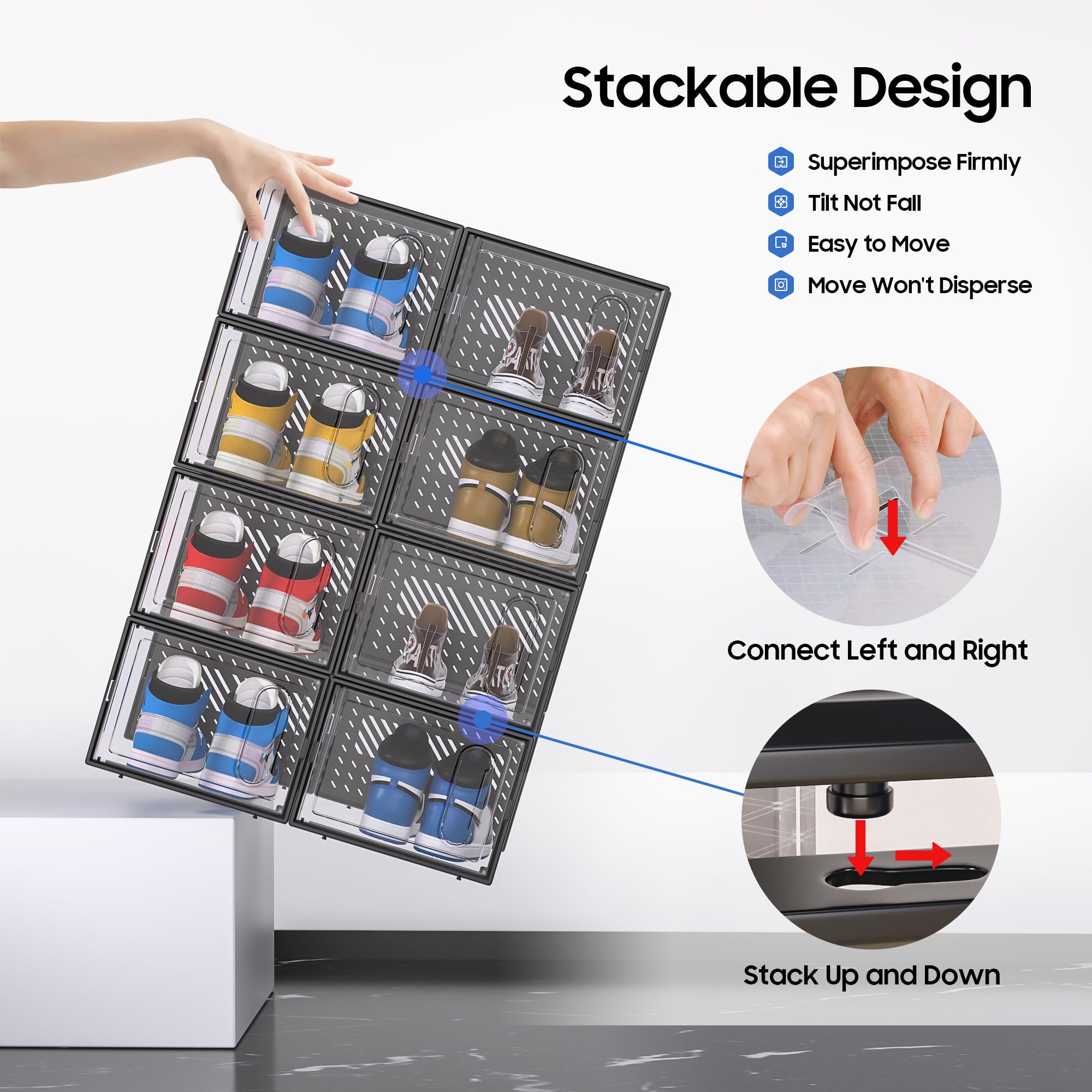 eWonLife dust-proof shoe box with ventilation holes maintains freshness