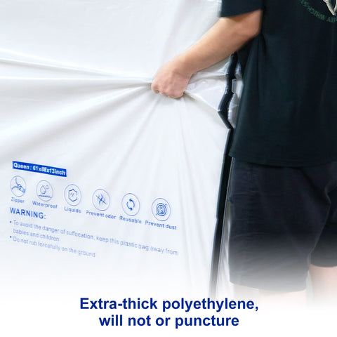 Excibubblebearbb twin-size bag provides dustproof coverage for everyday storage.