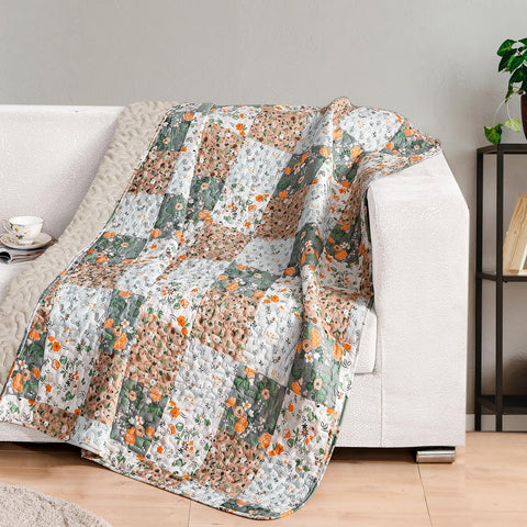 Exclusivo Mezcla 50x60 quilt throw boho patchwork for cozy lounging