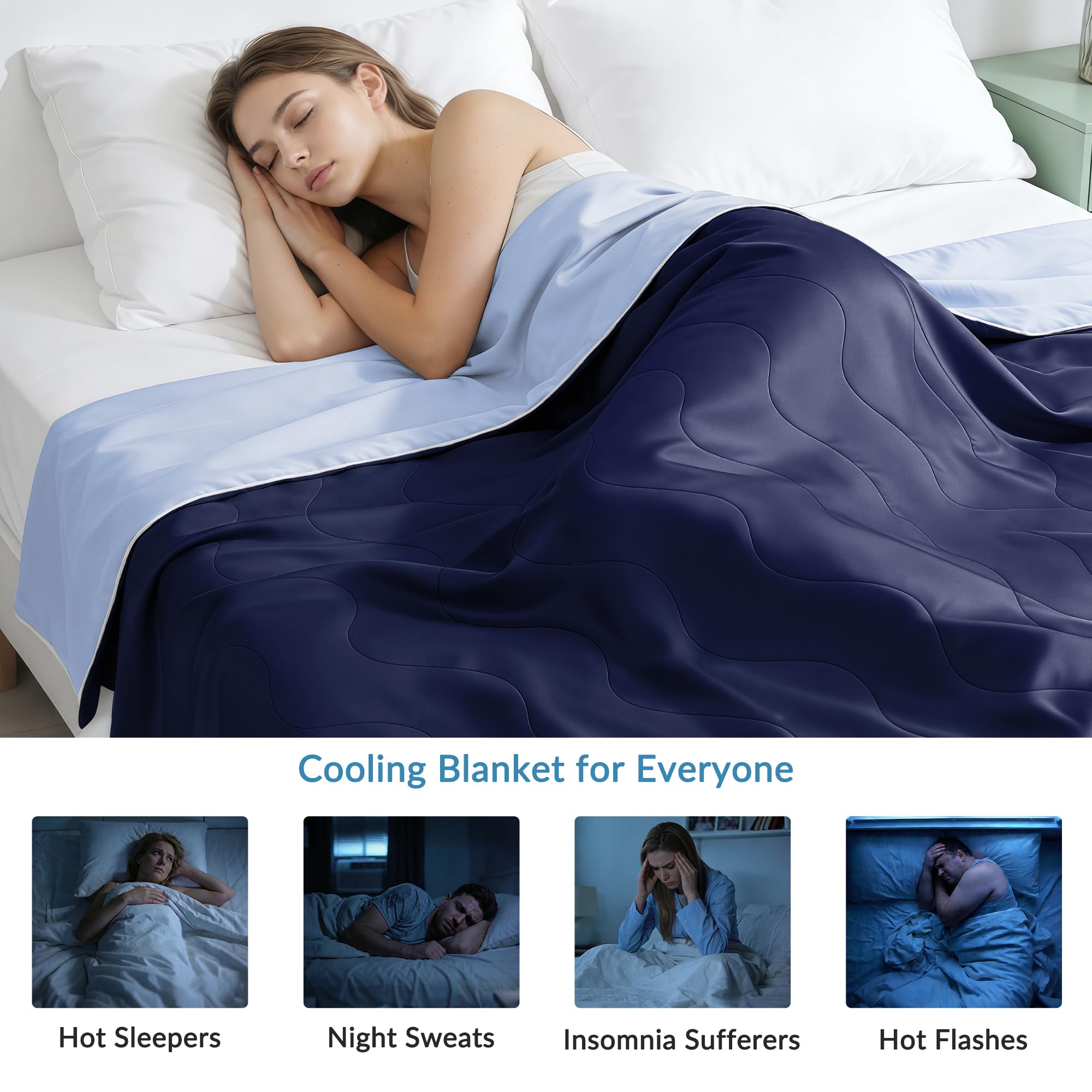 Exclusivo Mezcla cooling comforter in a bedroom setting for night comfort