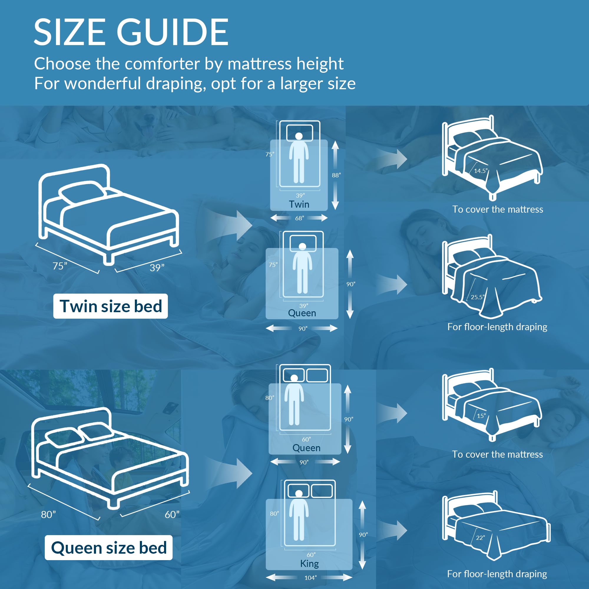 Exclusivo Mezcla cooling comforter care instructions card and fabric care