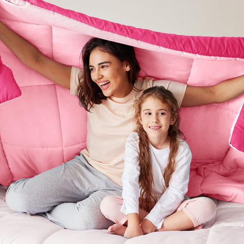 Exclusivo Mezcla hot pink shade enhances decor with bold, versatile all-season appeal
