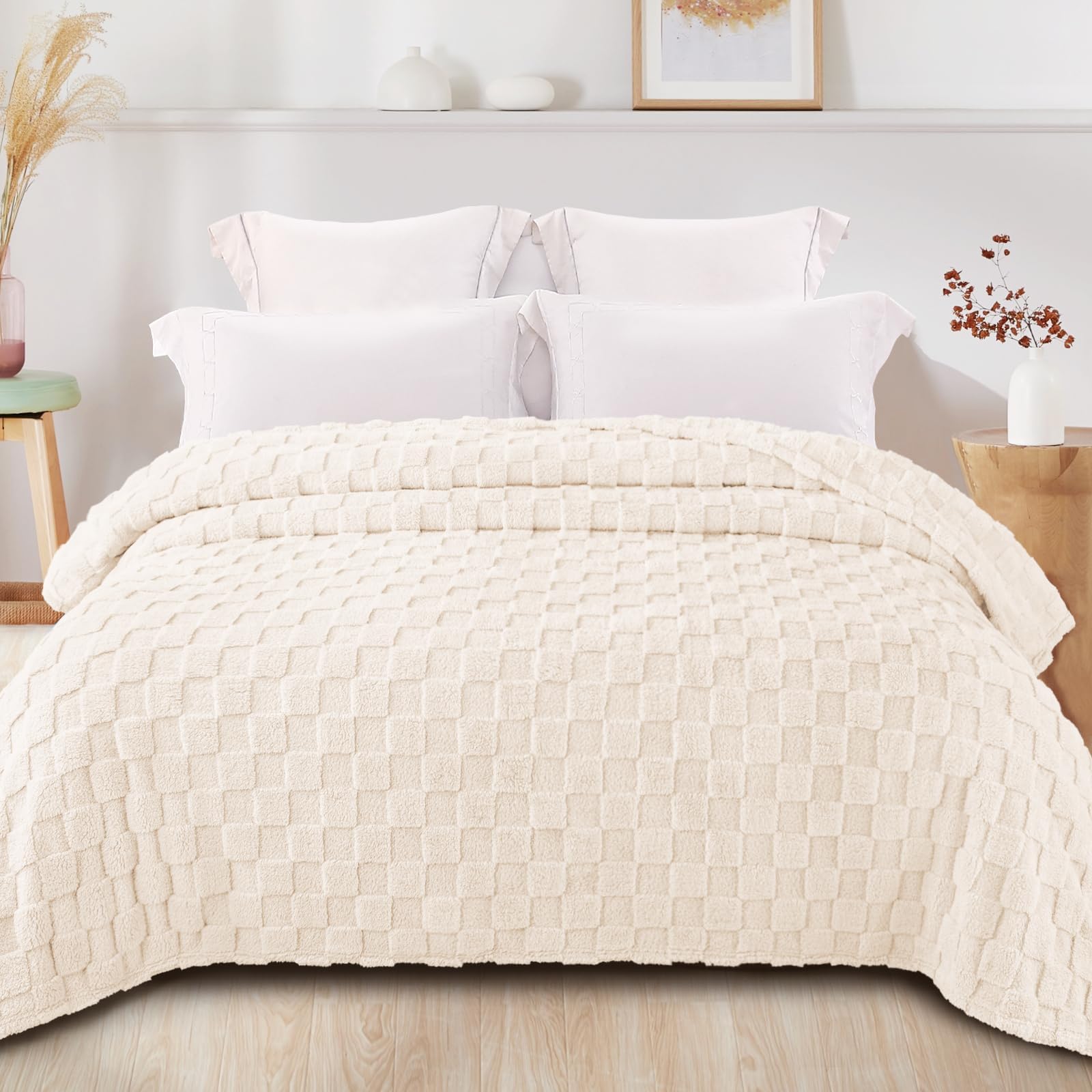 Exclusivo Mezcla blanket showing lightweight warmth ideal for all seasons.