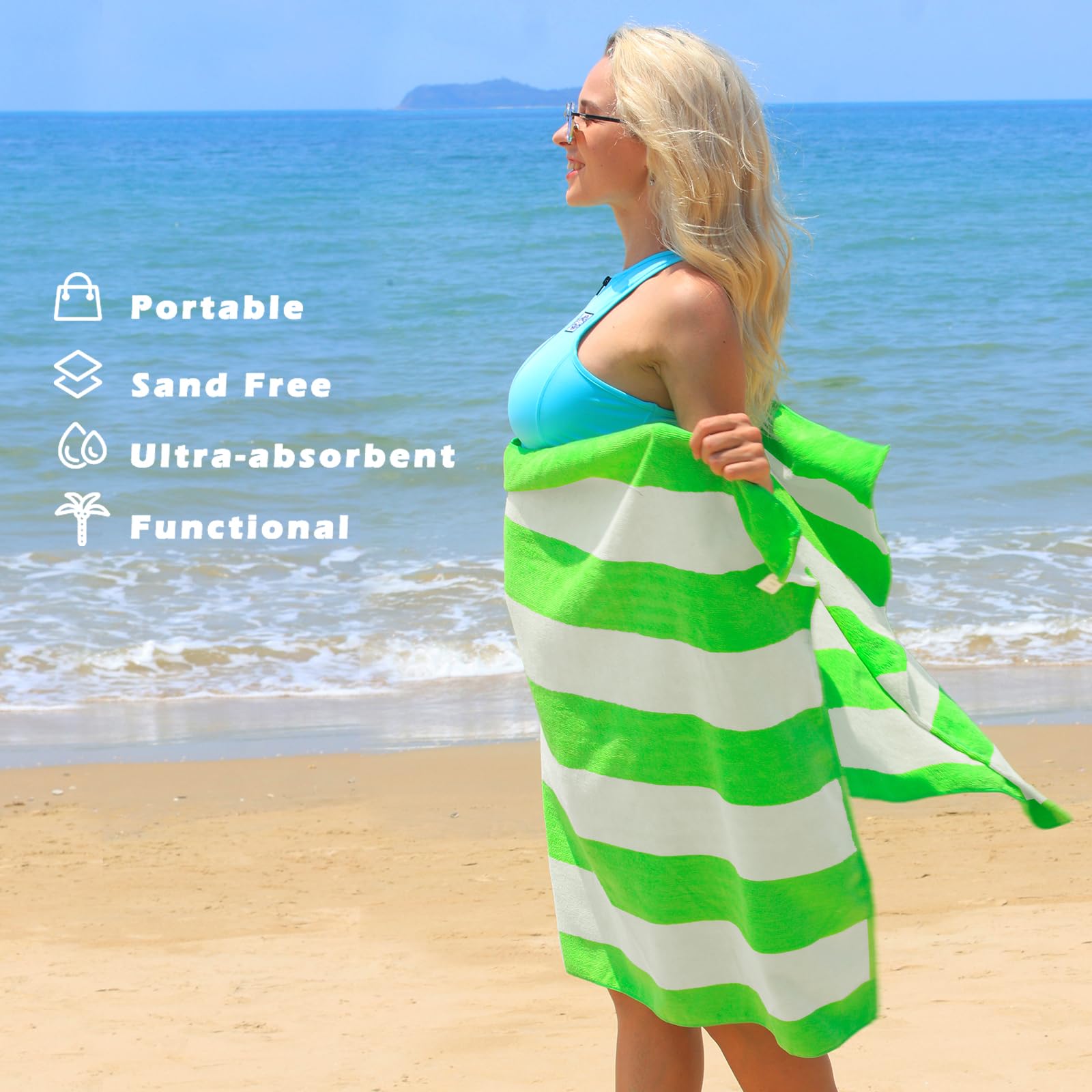 Exclusivo Mezcla red stripe oversized towel vibrant stripe for photos