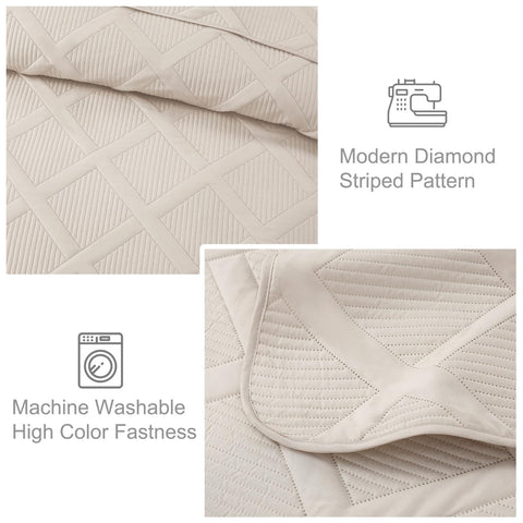 Exclusivo Mezcla soft microfiber coverlet; breathable comfort across seasons