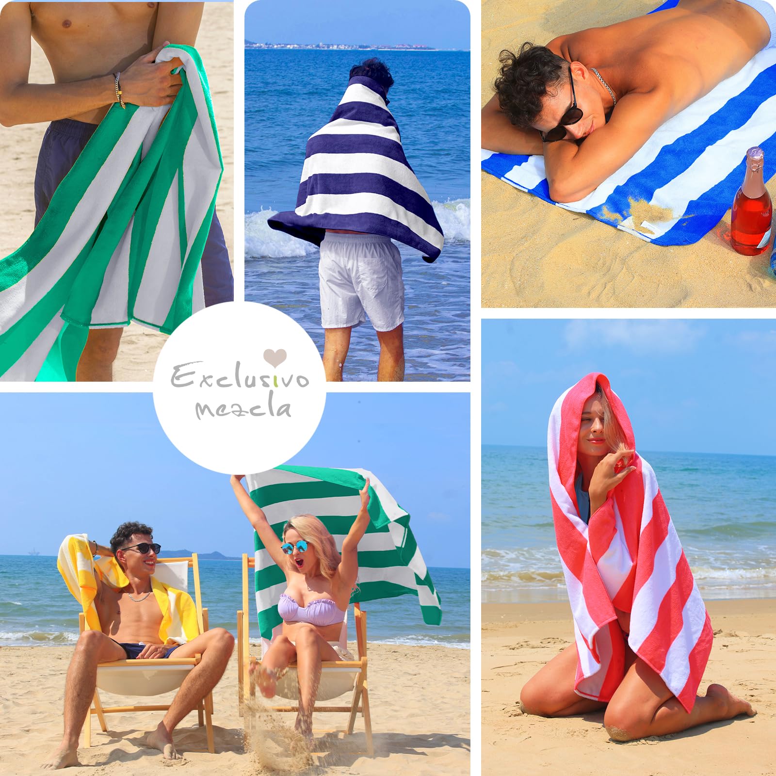 Exclusivo Mezcla soft touch towel offers gentle comfort after swimming