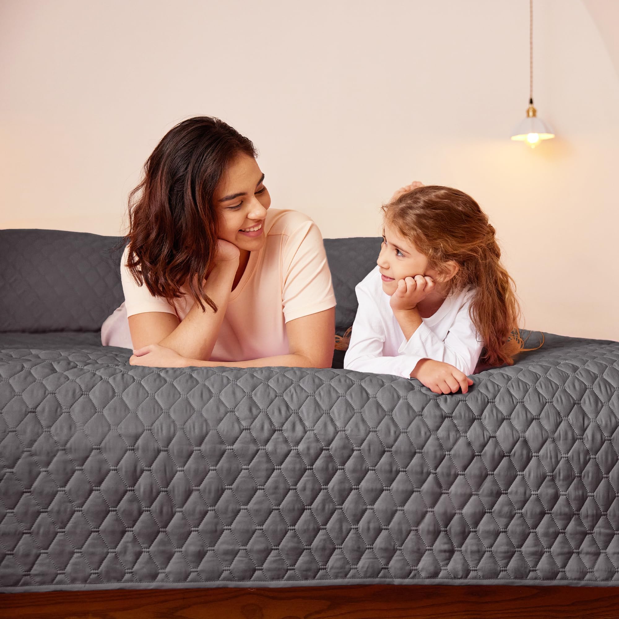 Exclusivo Mezcla ultrasonic embossed pattern grey adds modern texture