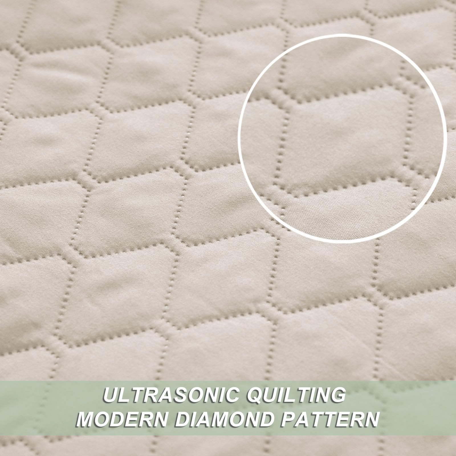 Exclusivo Mezcla ultrasonic embossing pattern detail on quilt surface