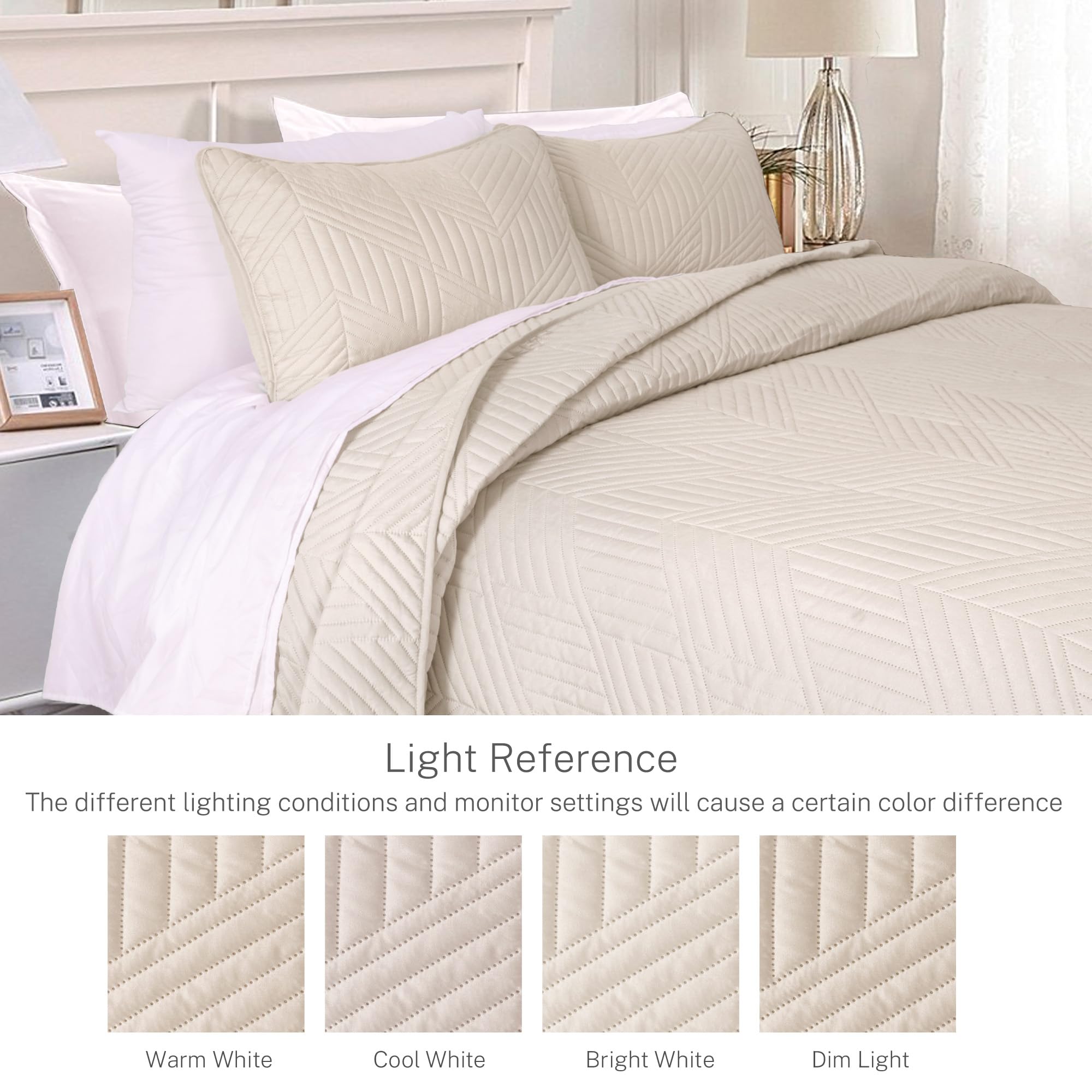 Exclusivo Mezcla Ultrasonic King Quilt pillow shams coordinating bed look.