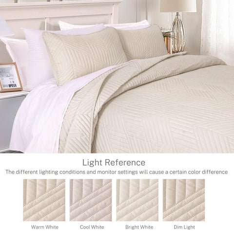 Two pillow shams accompany the quilt for coordinated bedroom styling.
