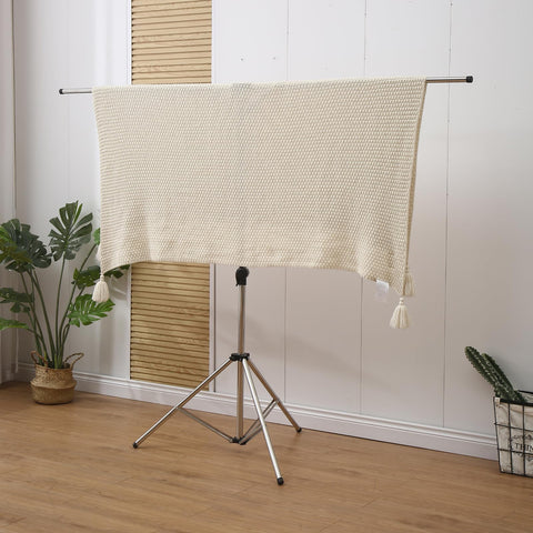 Exilot foldable drying rack folds compactly to save space in small apartments.