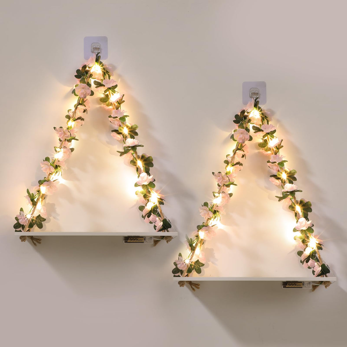 EXIN DECHEN floating shelves no drilling packaging shows easy setup and modern display