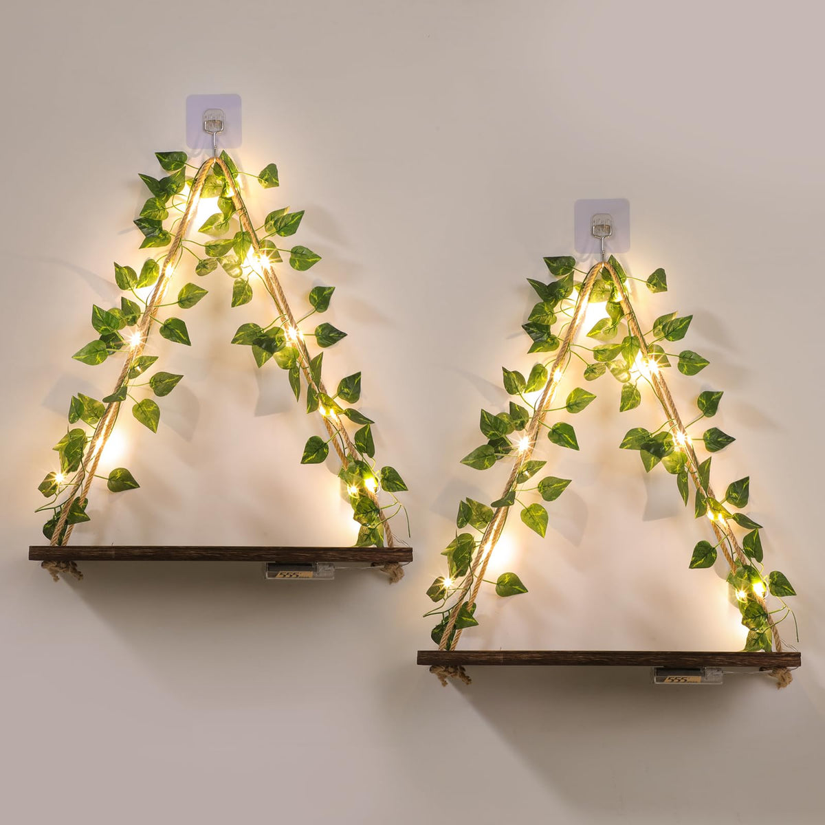EXIN DECHEN floating shelves no drilling show easy, damage-free wall decor.