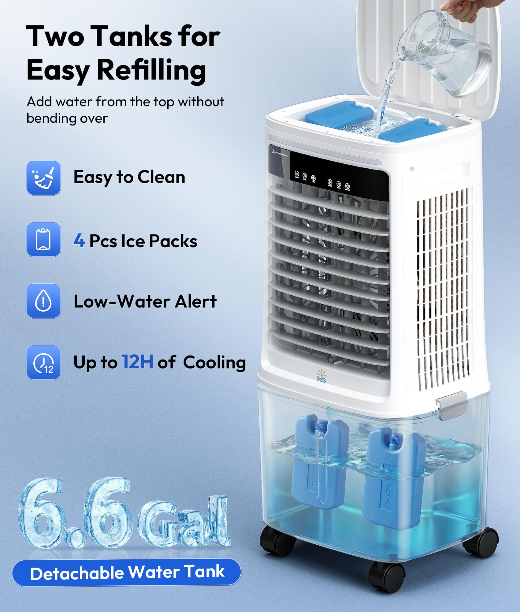 EXNOS four ice packs included for extra chill and faster cooling.