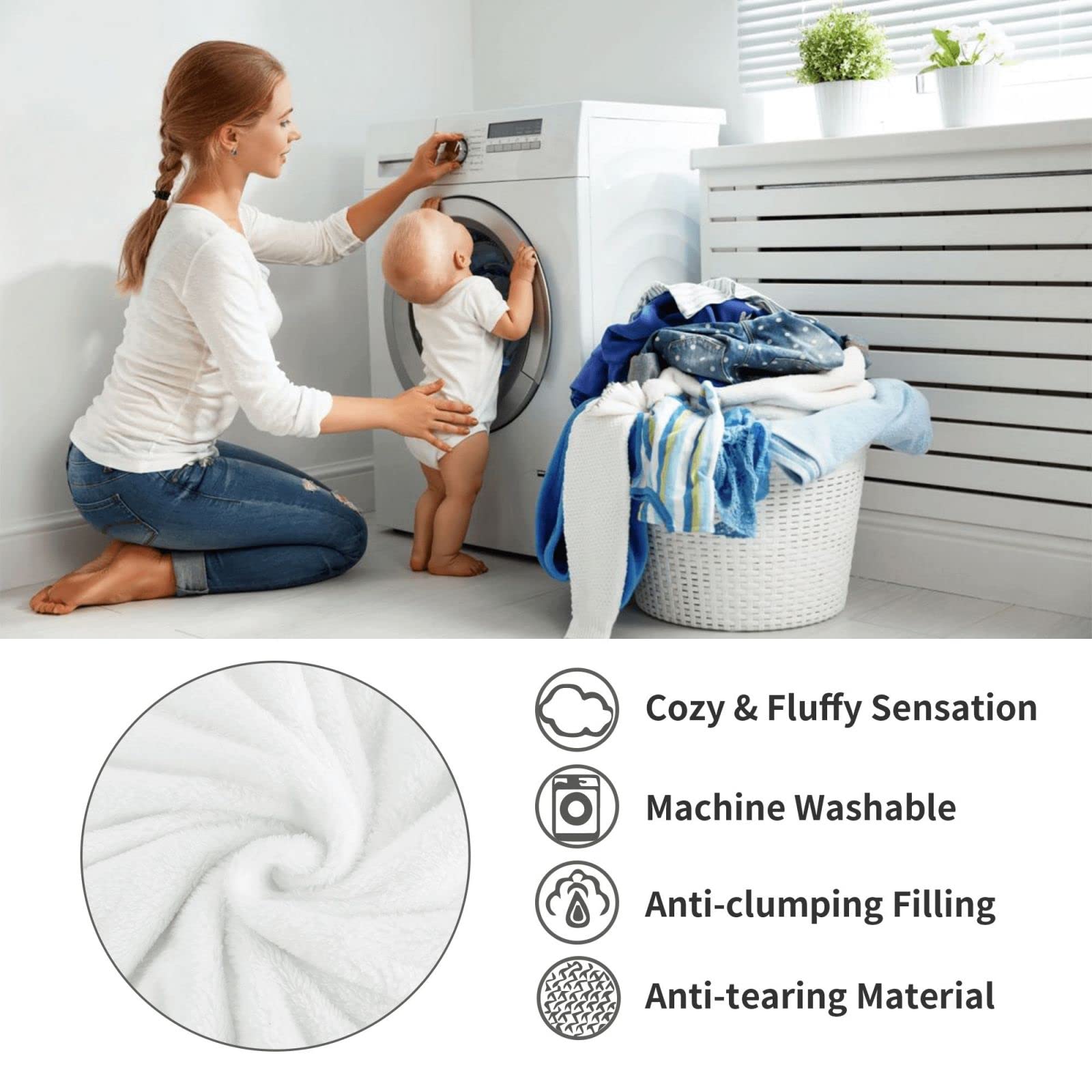 EXOVITRANZ fleece throw machine washable for easy care
