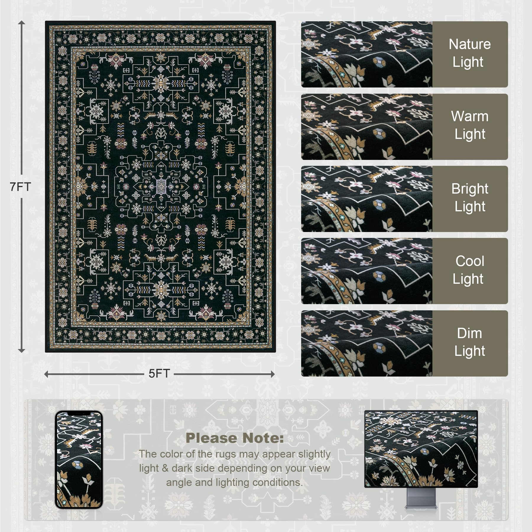 ExpediX 5x7 rug complete package with care guidance included