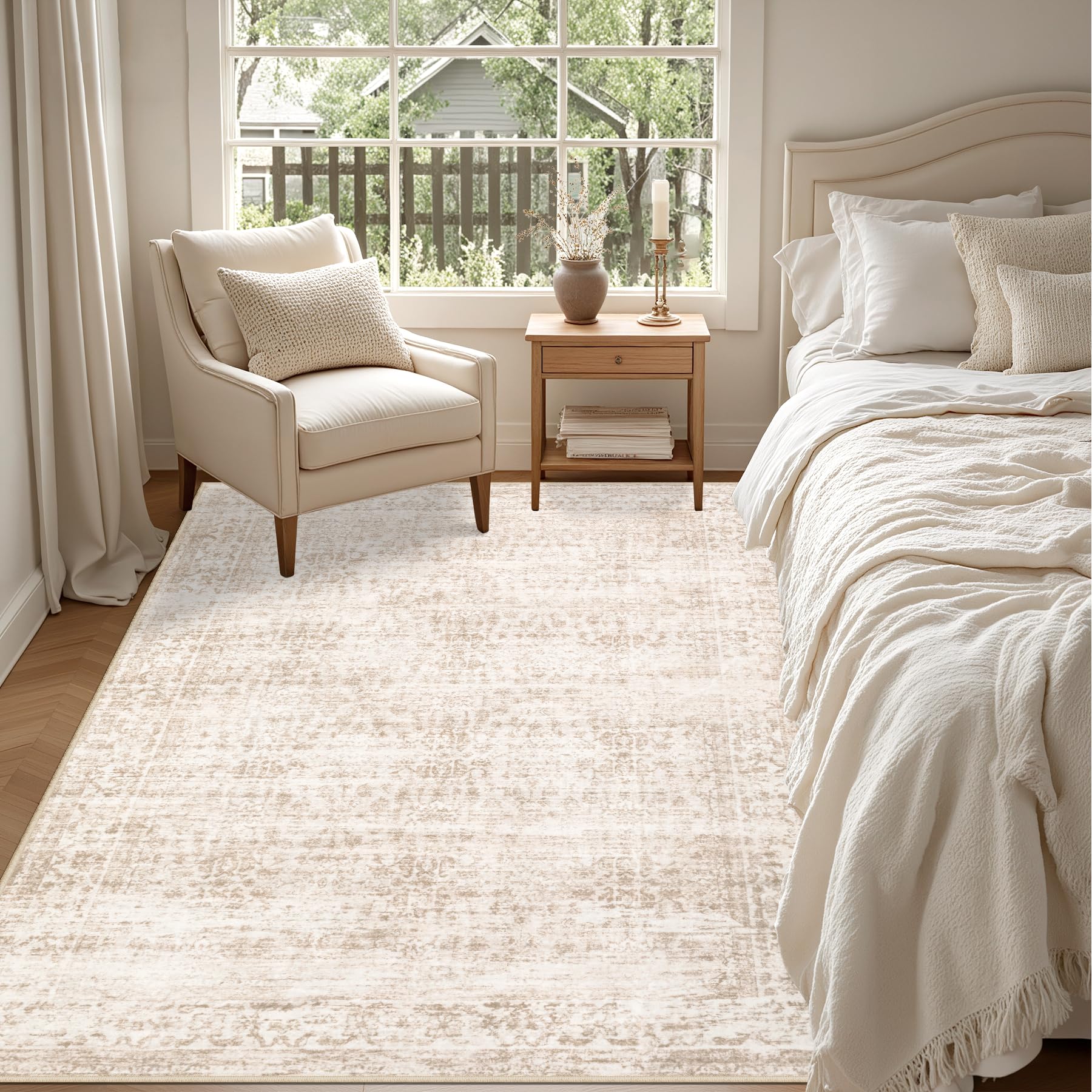 ExpediX 5x7 rug demonstrates stain-resistant surface with liquids beading