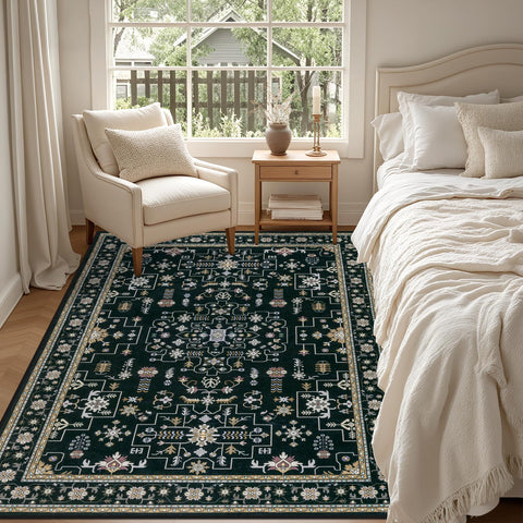 ExpediX 5x7 rug stain-resistant fibers make spills easy to clean