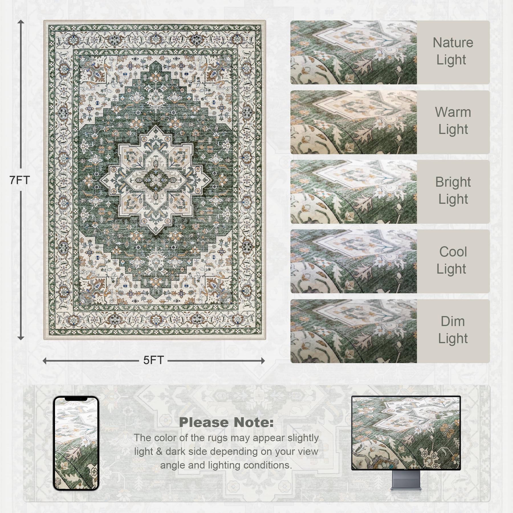 ExpediX 5x7 rug shipped ready-to-use with simple wrinkle-free setup