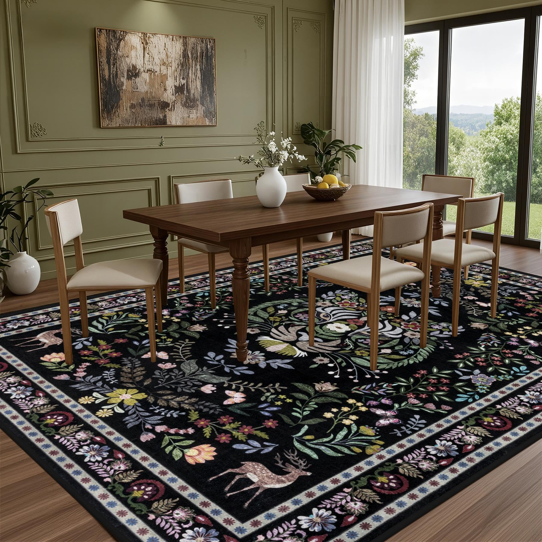 ExpediX machine-washable area rug for easy cleanups and convenience