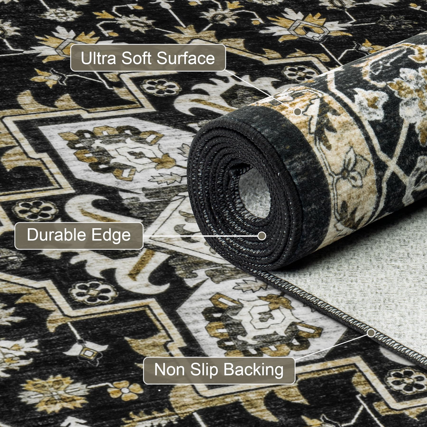 ExpediX kid-friendly rug offers a safe, soft surface for playtime.
