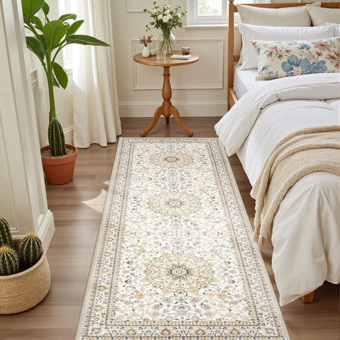 ExpediX stain-resistant washable rug keeps hallways looking clean.