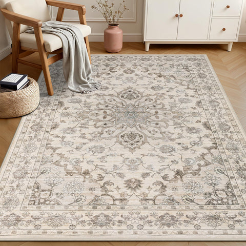 ExpediX washable 5x7 rug shows a soft texture for daily comfort.