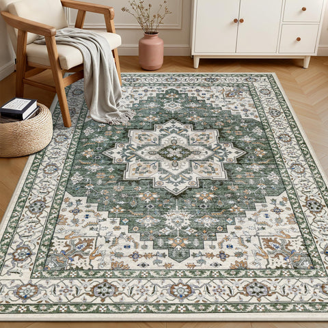 ExpediX washable rug 6x9, easy to clean after daily spills.