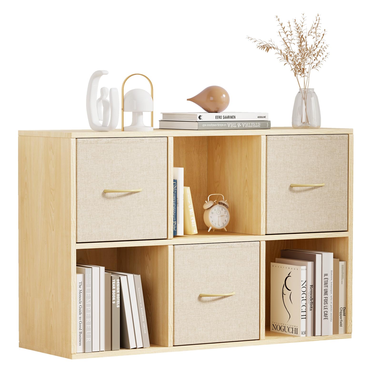 Experlam 6-cube storage organizer front view with open cubbies for tidy living spaces