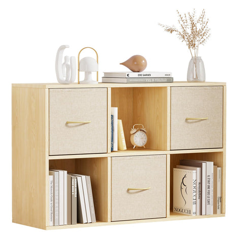 Experlam 6-cube storage organizer front view with open cubbies for tidy living spaces