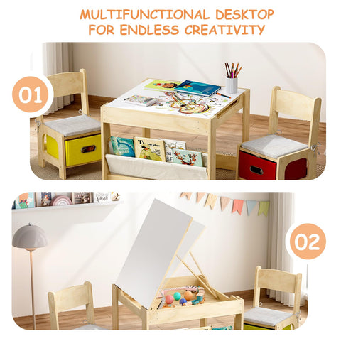 Experlam Kids Table Doodle Surface facilitates creative drawing and easy cleanup