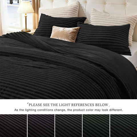 EXQ Home bedroom ambiance with plush texture and stripe