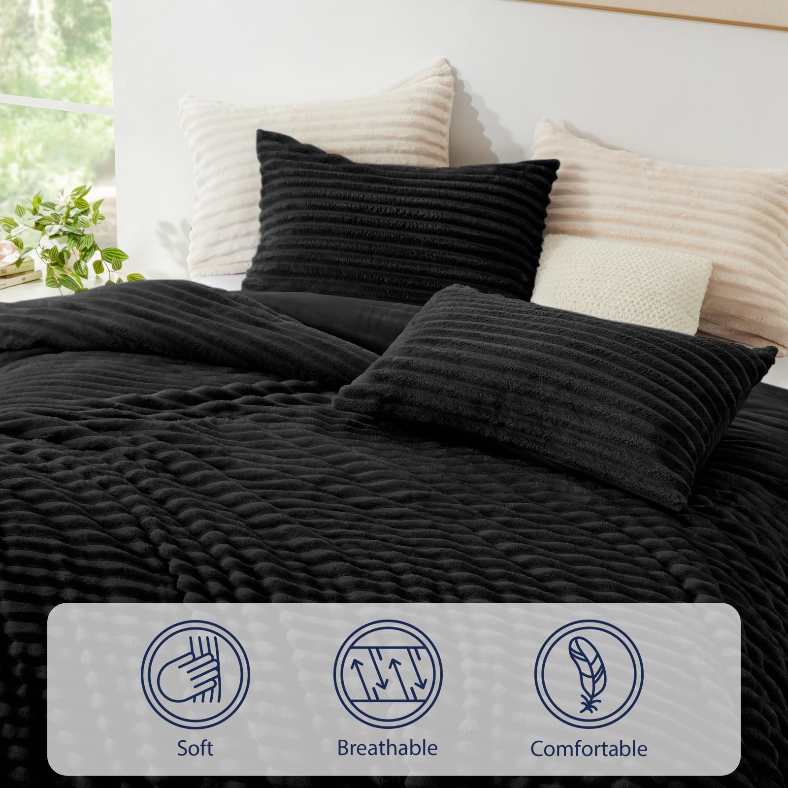EXQ Home fluffy comforter twin 68x88 inch cover for twin bed
