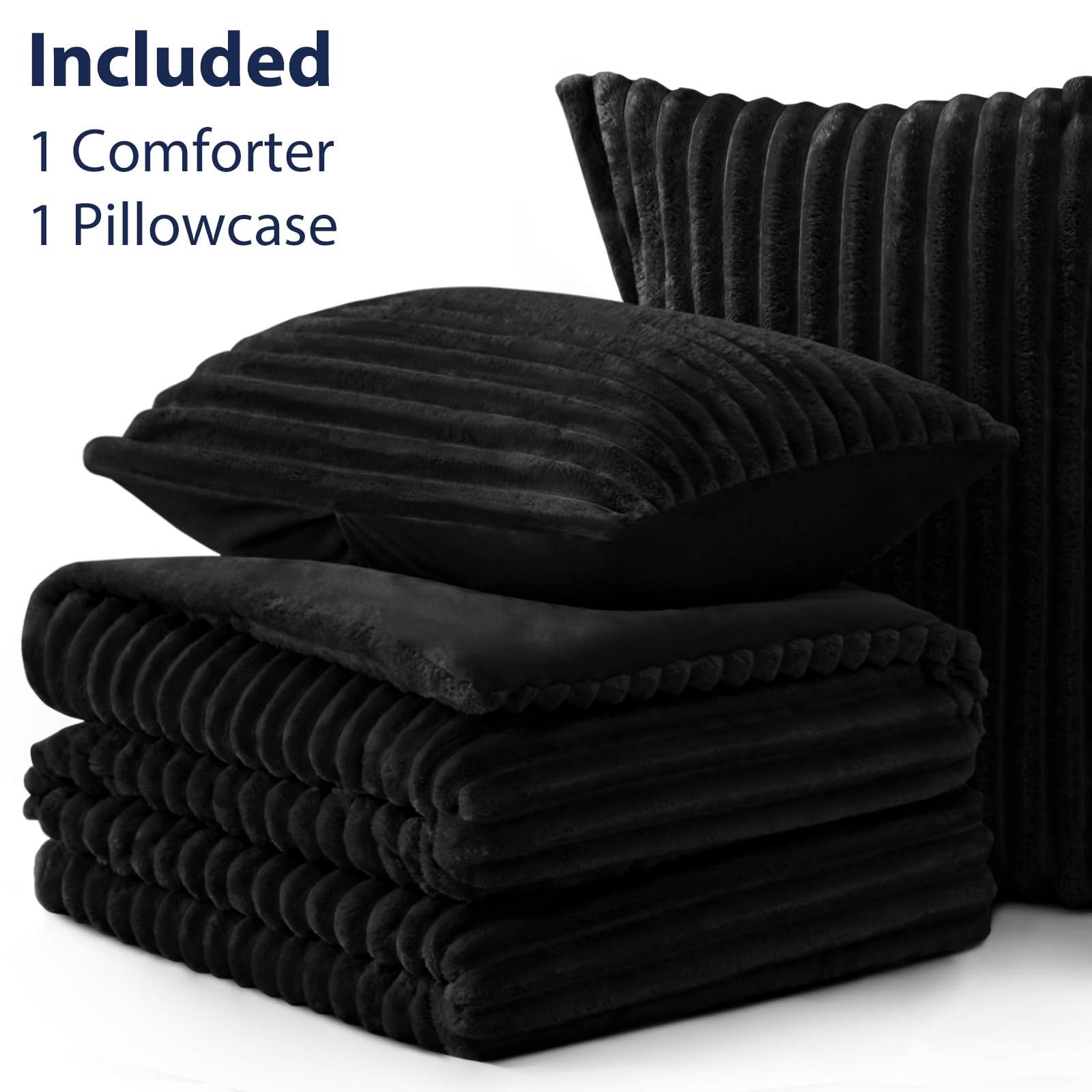 EXQ Home fluffy comforter twin features durable stitching details