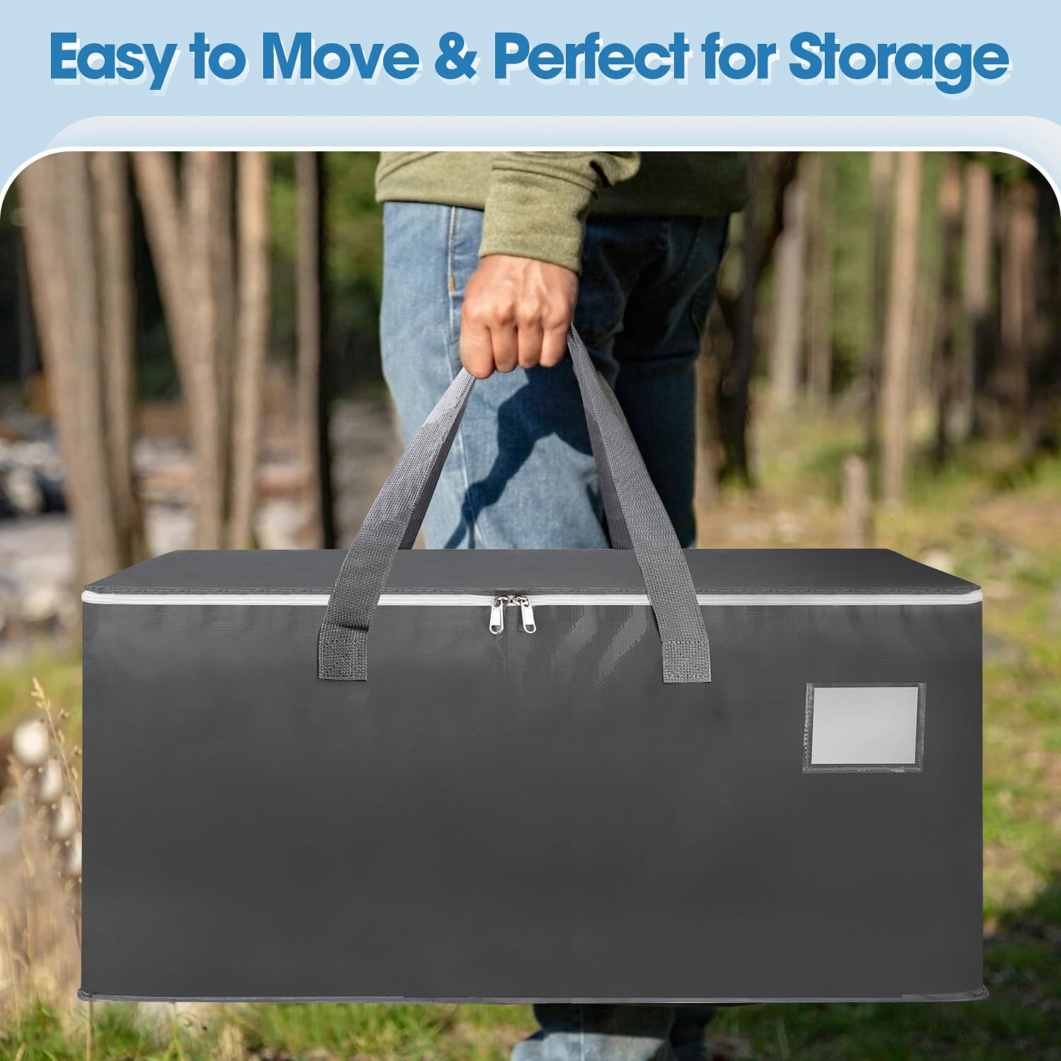 Exquerece label pocket helps categorize belongings without opening bags.