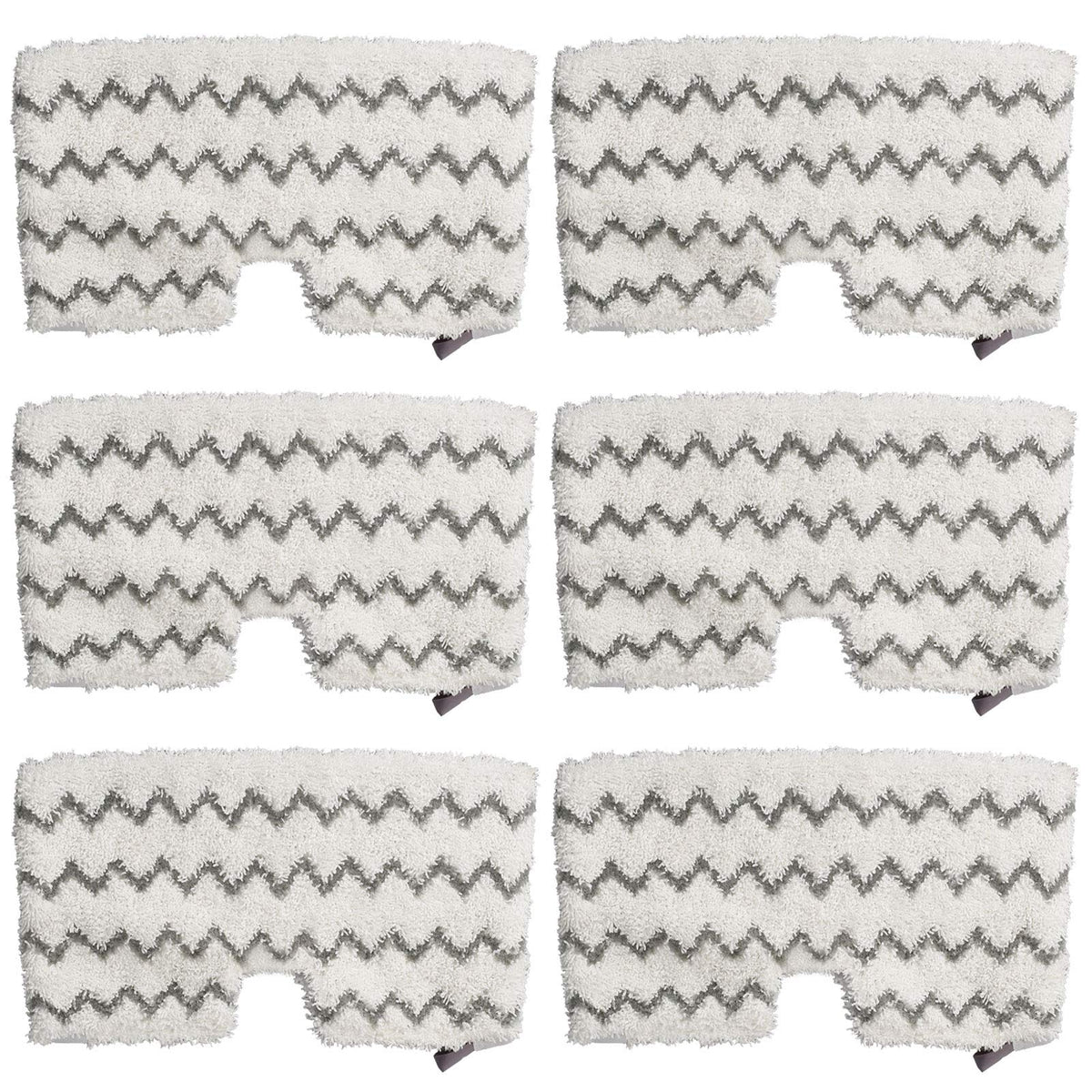 Extolife six-pack steam mop pads for Shark S3501 with moisture-locking microfiber.