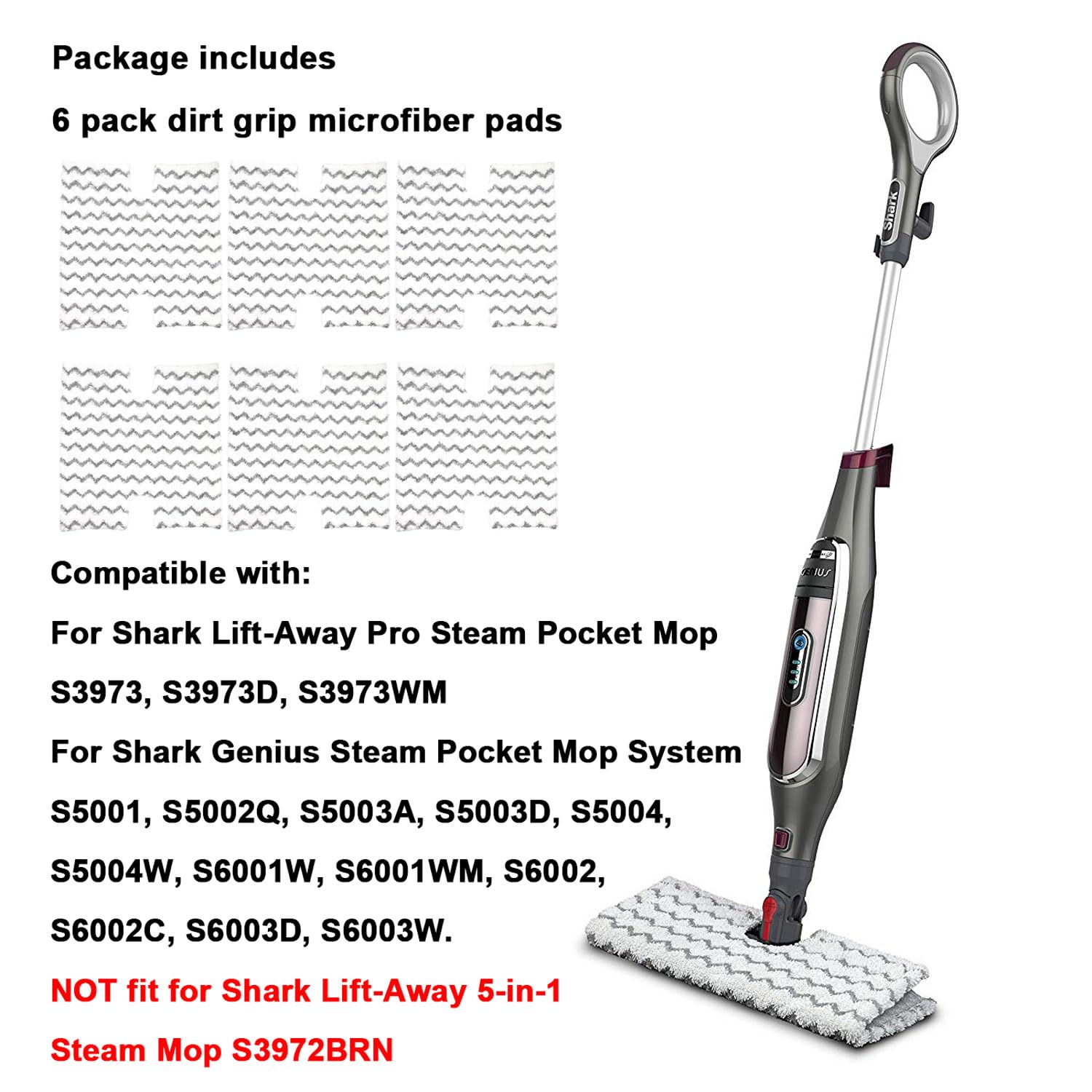 Extolife Shark sandwich-mesh back enhances steam flow for quick, thorough cleaning