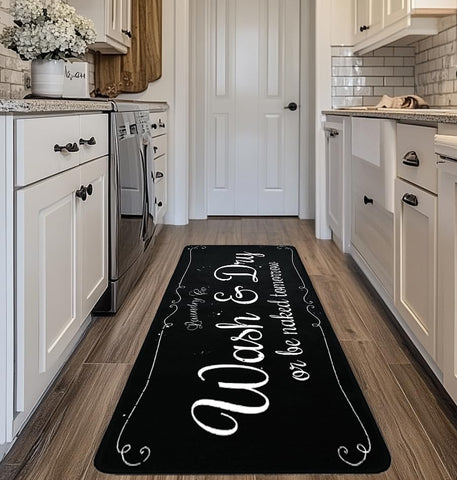 EYECY Laundry Runner in hallway and entry adds subtle style while guiding foot traffic.
