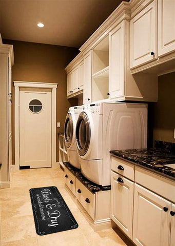 EYECY waterproof fabric detail highlights durable, spill-resistant surface for busy kitchens.