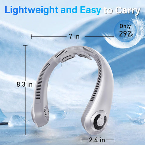 EYERZ neck fan whisper-quiet brushless motor reduces distraction.