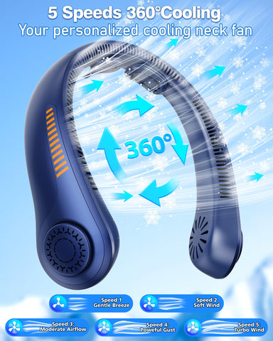 EYERZ neck fan quiet operation with near-silent performance during conversations and work.