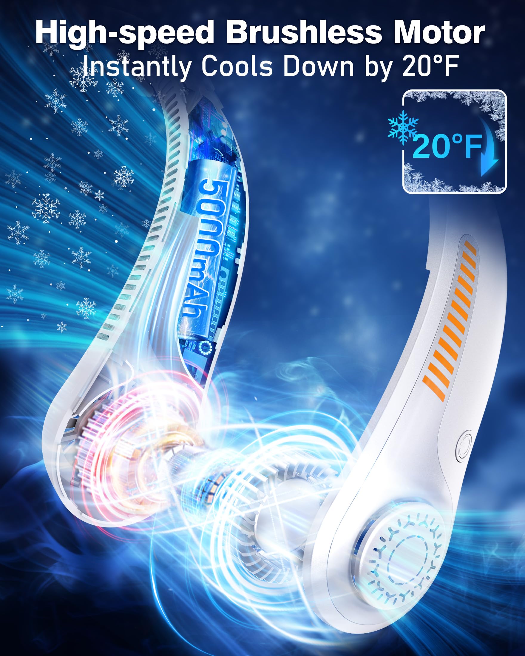 EYERZ portable neck fan charging setup for quick recharge and long-lasting cooling
