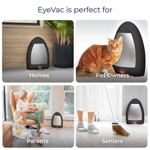 EyeVac corded design with long cord for flexibility.