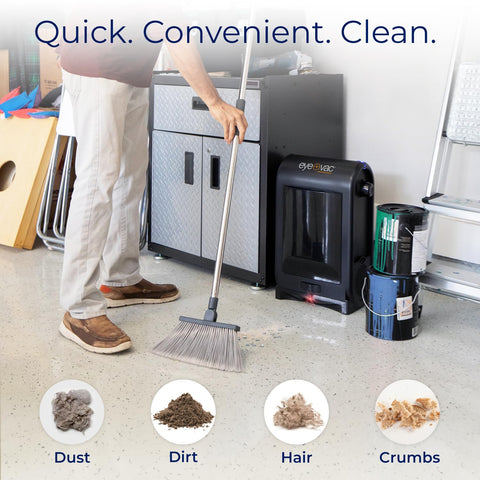EyeVac Pro six foot cord enabling flexible placement during busy cleanups.