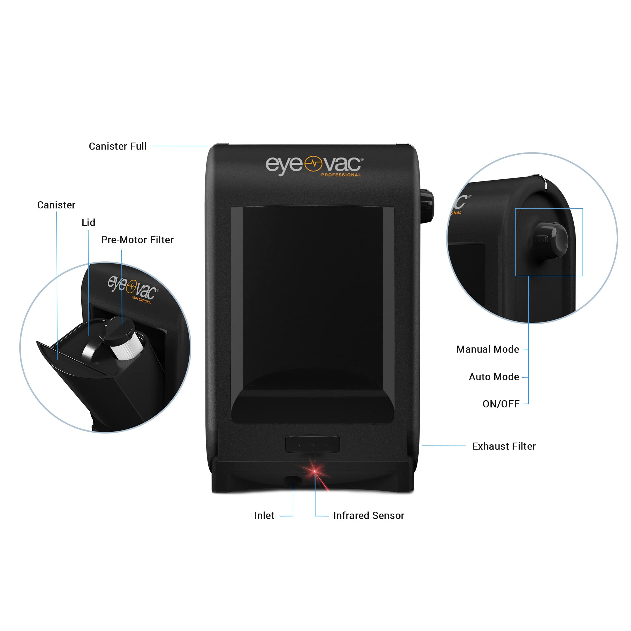 EyeVac Pro handles pet hair cleanup on hard floors efficiently.