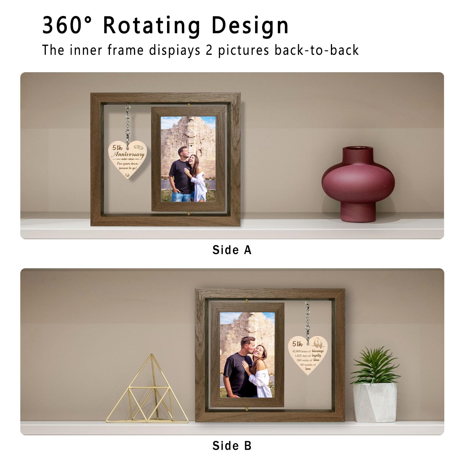 EYITUPC real glass cover protects memories in a clear display.