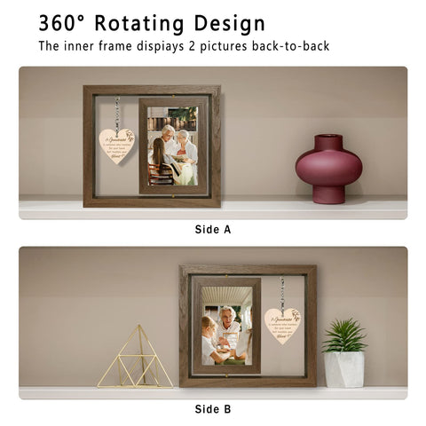 EYITUPC freestanding grandparents frame stands securely on desks and mantels