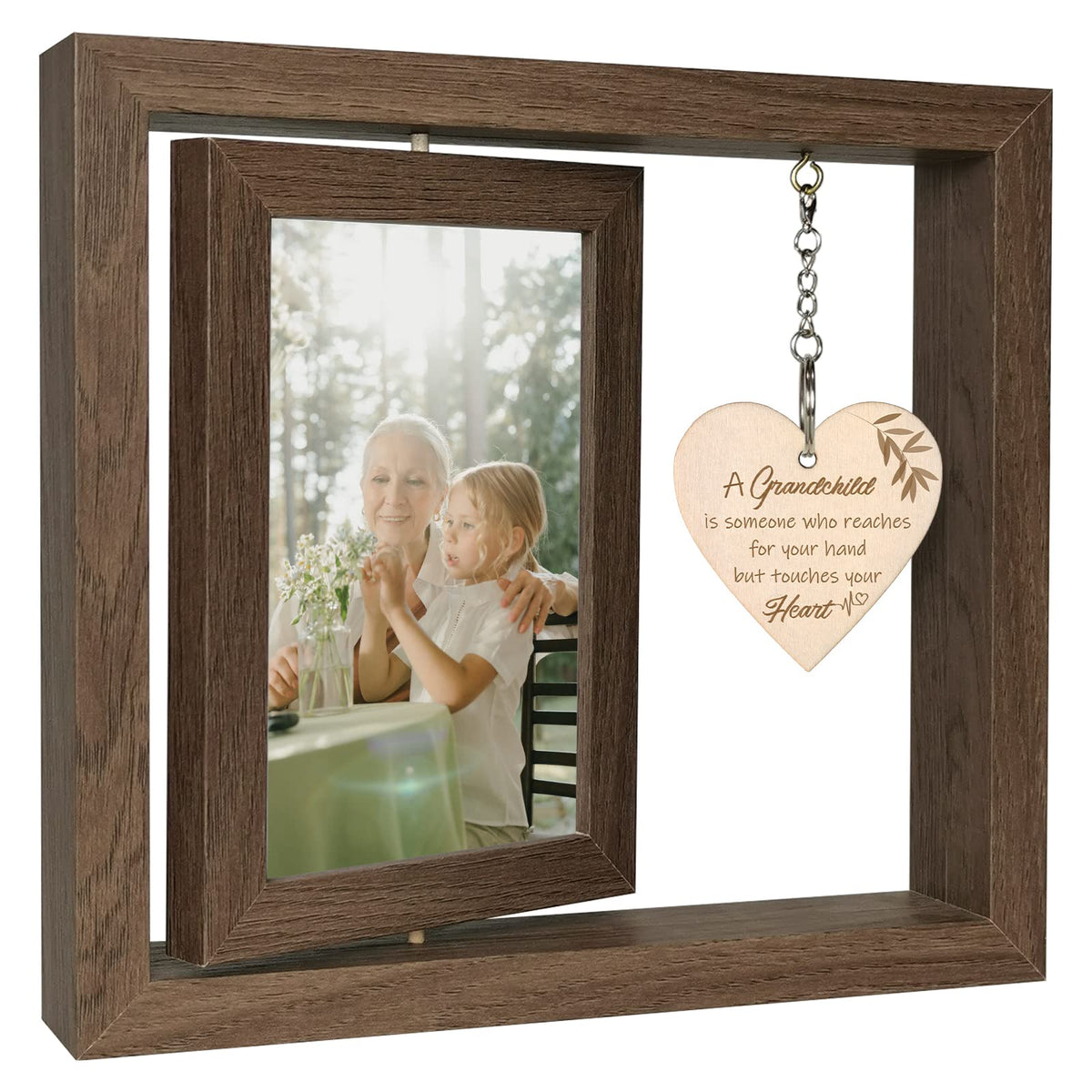 EYITUPC grandchild frame with 360-degree rotation for flexible display on any surface